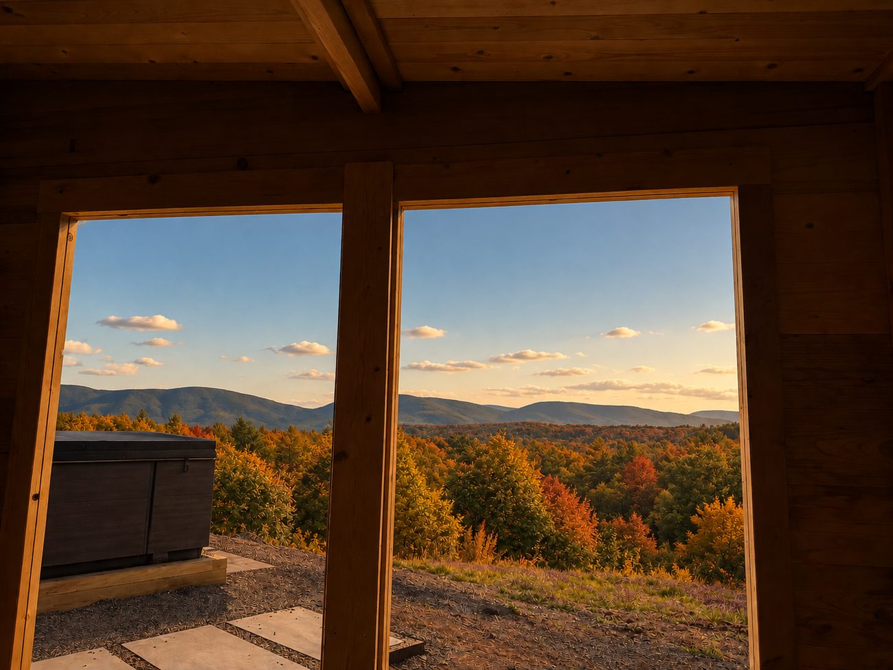 The view from the sauna