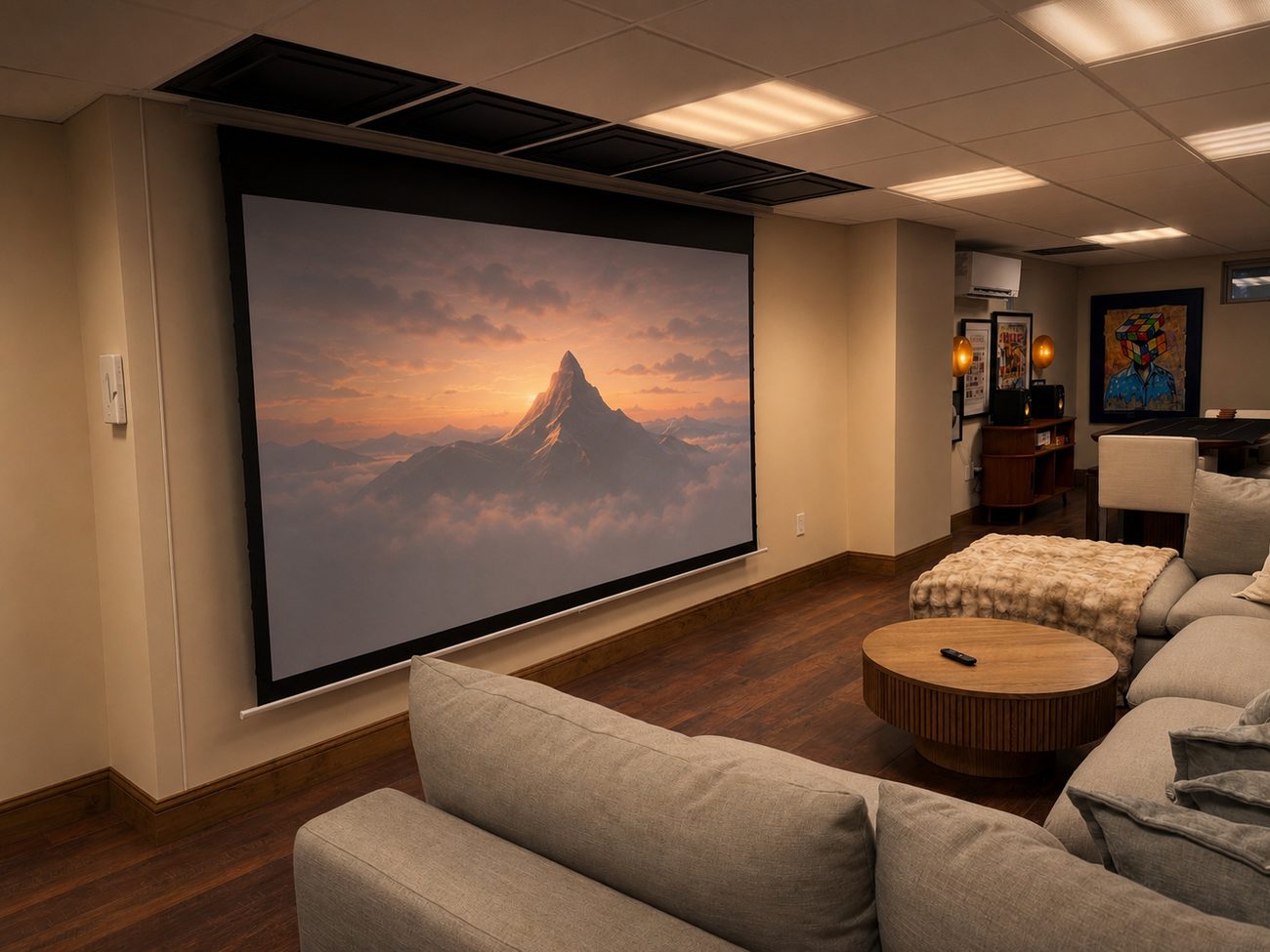 The basement home theater